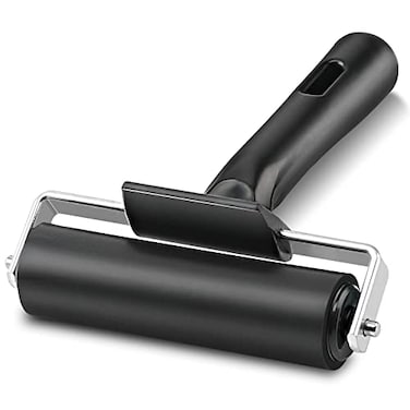 Yorwe Rubber Roller Ideal for Anti Skid Tape Construction Tools Print Ink and Stamping Tools 4Inch Black