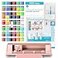Silhouette America Cameo 5 Alpha Smart Cutting Machine Matte Pink Deluxe Bundle Includes Business Edition Software 36 Vinyl Sheets PixScan Mat Tool Kit 25 Free Designs