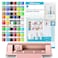 Silhouette America Cameo 5 Alpha Smart Cutting Machine Matte Pink Deluxe Bundle Includes Business Edition Software 36 Vinyl Sheets PixScan Mat Tool Kit 25 Free Designs