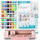 Silhouette America Cameo 5 Alpha Smart Cutting Machine Matte Pink Deluxe Bundle Includes Business Edition Software 36 Vinyl Sheets PixScan Mat Tool Kit 25 Free Designs