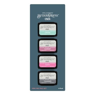 Spellbinders BPI023 Jet Set BetterPress Ink Mini Set 4 Pack