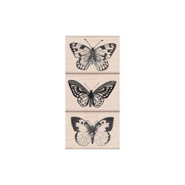 Hero Arts LP215 Wood Sets Three Artistic Butterflies