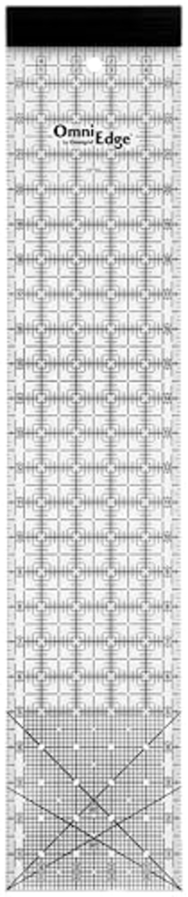 Omnigrid OmniEdge 5 x 24 Clear Acrylic Quilting Ruler with Removable Lip by