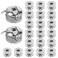 InnoHHustle 2 PCS Bobbin Case and 20 Pcs Metal Sewing Machine Bobbins Stainless Steel Bobbin Case Sewing Machines Class 15 Bobbins Replacement Compatible with Front Loading 15 Class Machine