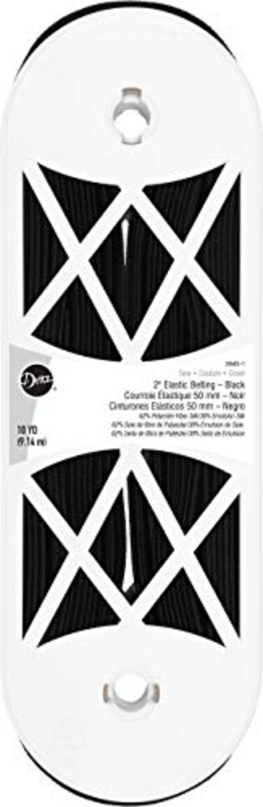 Dritz Elastic Belting 2Inch by 10Yard Black