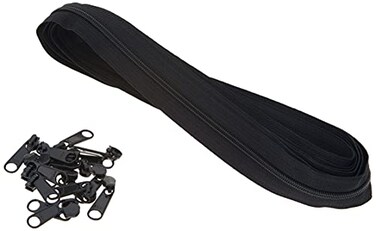 Annie Zippers by the Yard 4yds Black