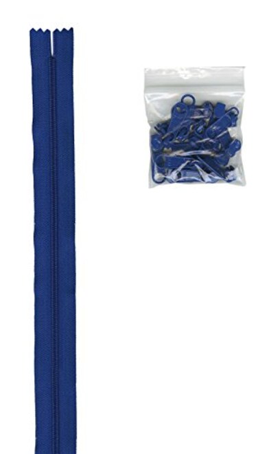 Annie Zippers by The Yard 4yds Blastoff Blue