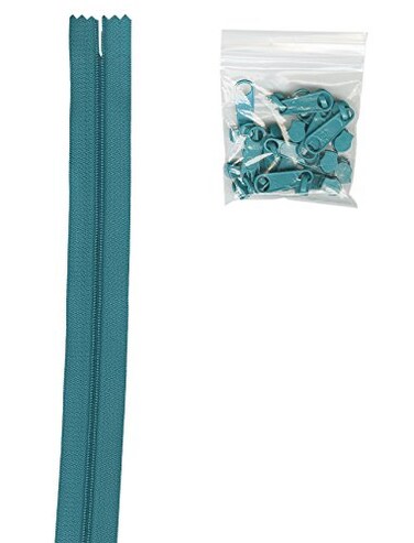 Annie Zippers by The Yard 4yds Emerald Green
