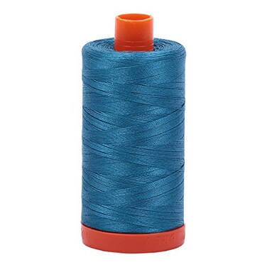 Aurifil A10501125 Solid 50wt 1422yds Medium Teal Mako Cotton Thread
