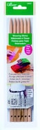 Clover 8440 Fine Weaving Sticks 6Pack Brown