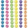 Fun Express Neon Marbleized Bouncy Balls Bulk Set of 48 Small bouncey Balls
