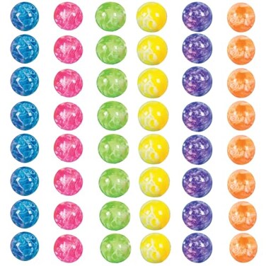 Fun Express Neon Marbleized Bouncy Balls Bulk Set of 48 Small bouncey Balls