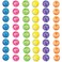 Fun Express Neon Marbleized Bouncy Balls Bulk Set of 48 Small bouncey Balls