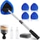 Luarkyeer Car Windshield Cleaning Tools Expandable Car Window Cleaner kit with 4 Reusable Microfiber Pads 2 Spray Bottles Windshield Cleaning Wand Tool Auto Interior Dust Brush for Trucks SUVs RVs etc