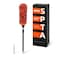 SPTA 1 Pc Soft Microfiber Extended Reach Rim Drill Wheel BrushMicrofibre Wheel Brush with 1 adddtional Drill Adapter for Electric Drill BRFCD51