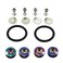 JDMSPEED Neo Chrome Universal CNC Billet Bumper Trunk Quick Release Fastener Kit