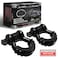 AUTMATCH D Ring Shackle 34 Shackles 2 Pack 41887Ibs Break Strength Clevis Shackle with 78 Screw Pin and Shackle Isolator Washers Kit for Tow Strap Winch Off Road Vehicle Recovery Black