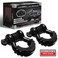 AUTMATCH D Ring Shackle 34 Shackles 2 Pack 41887Ibs Break Strength Clevis Shackle with 78 Screw Pin and Shackle Isolator Washers Kit for Tow Strap Winch Off Road Vehicle Recovery Black