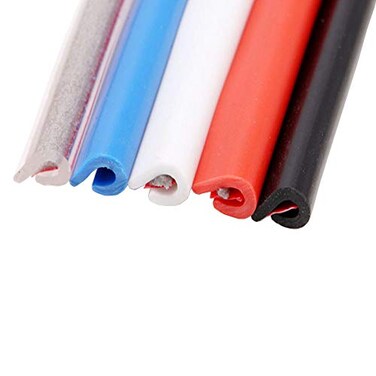 ESUPPORT 32ft 10M U Shape Car Door Moulding Rubber Scratch Protector Strip Edge Guard Trim Seal Red