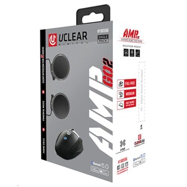 UCLEAR Digital AMP GO2 Bluetooth Helmet Communication System Single Kit
