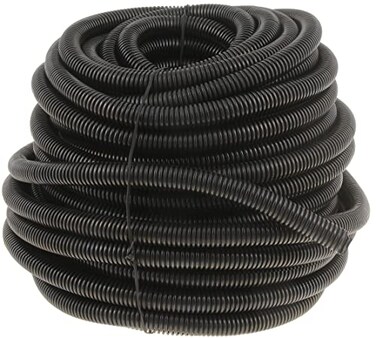 Dorman 86634 12 in x 100 Ft Black Flex Split Wire Conduit Universal Fit