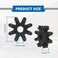 RBOKO 4Pack Flexible Steering Coupler Replacement 563152K000FFF Nylon Pad Plastic Rubber Wheel Steering Coupling Steering Column Motor Compatible with Hyundai and Kia Black