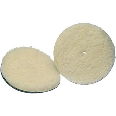Koblenz Lambswool Pads with Foam Backing Fits Most 6 Home Floor Buffer Machines Two Polishing Pads with Two Plastic Replacement Retainer Clips 4501029