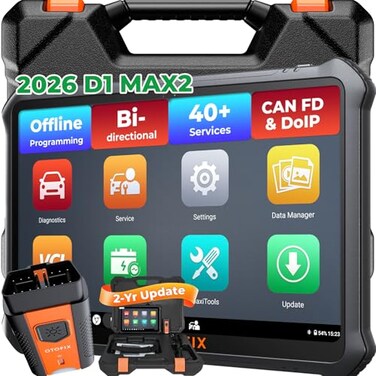 OTOFIX D1 Max2 OE Full System Diagnostics Scanner with 2Years Free Update 2026 New BiDirectional Scan Tool for Car 40 Service Functions Advanced ECU Coding 10000 Car Coverage VAG Guided