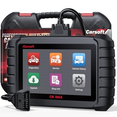 iCarsoft Bidirectional Scan Tool CR Max OBD2 Diagnostic Scanner for All Vehicles Full System 49 Resets46 Extra Services 40000Active TestsECU Coding Battery Registration Oil ResetABSCAN FD
