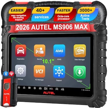 Autel MaxiSys MS906MAX 2026 Way Better Than MS906 Pro Autel Scanner Top Scan Tool DoIP CANFD Diagnostic Tool Upgrade of MK900 MP900BT MS906BT MK908 3000Active Test All System Diagnosis