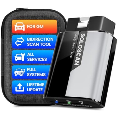 KINGBOLEN Soloscan for GM OBD2 Scanner Bluetooth Lifetime Update Without Fee Bidirectional Scan Tool for iOS Android All Reset Service Full System Diagnostic Tool for BuickChevyCadillacGMC