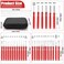 Anglekai 304P Terminal Pin Removal Tool Kit Electrical Connector Depinning Tool Terminal Pin Extractor Kit Wire Release Tool for Car Household Devices Red