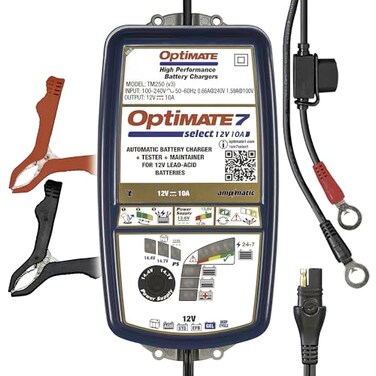 Tecmate Optimate 7 Select 12V 10A TM251v3 9Step Gold Series Battery Saving Charger maintainer
