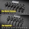 HIFESON Heavy Duty Air Hydraulic Rivet Nut Tool Pneumatic Riveter Automatic Rivet Nut Gun Tool Setting Kit Come with 13 Size Metric and SAE NosePiece Assembly