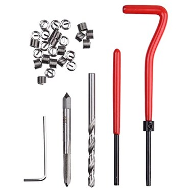 Wolfride 30PCS M5 Thread Repair Kit M5 x 08mm Helicoil Insertion Tool Thread Restoring Kit