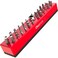 Olsa Tools Hex Bit Organizer with Magnetic Base Professional Quality Hex Bit Holder for Specialty Drill or Tamper Bits Red Part 1001