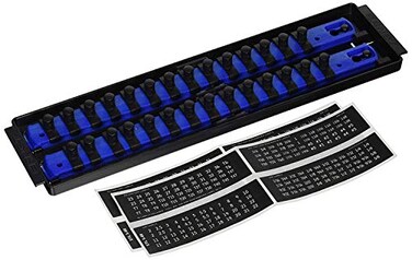 Ernst Manufacturing 8496 Socket Boss 2Rail 38InchDrive Socket Organizer 13Inch Blue Made in USA