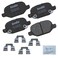 Bendix Premium Copper Free CFC1744 Ceramic Brake Pad with Installation Hardware Rear