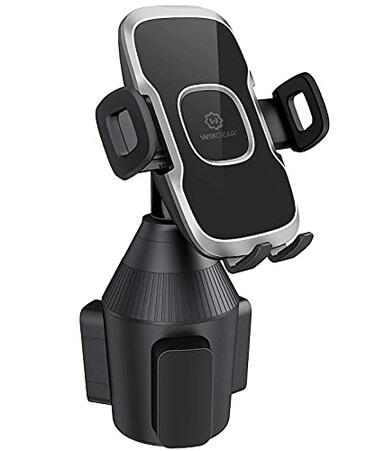WixGear Cup Holder Phone Mount with Adjustable Neck Cellphone Holder for Car Upgraded Cup Phone Holder for Car Compatible with iPhone Samsung Google Expandable Side Arm Sturdy Base