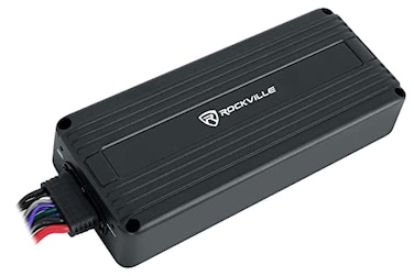 Rockville ATV420 V2 500W 4Channel UTVMotorcycle Amplifier IP65 Waterproof Bluetooth Compact Design Crossover Controls Perfect for ATVsUTVsMotorcycles