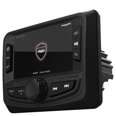 Wet Sounds WSMC20 Compact 2Zone Media Receiver Source Unit with SiriusXMReady