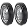 AR-PRO ARPRO 2Pack 5 x 12 Flat Free Solid Rubber Wheel Assemblies Replacement Hand Truck Wheels with Ball Bearings and 12 Bore Hole Diameter HeavyDuty Solid Rubber Tire 88 lbs Load Capacity
