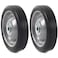 AR-PRO ARPRO 2Pack 5 x 12 Flat Free Solid Rubber Wheel Assemblies Replacement Hand Truck Wheels with Ball Bearings and 12 Bore Hole Diameter HeavyDuty Solid Rubber Tire 88 lbs Load Capacity