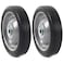 AR-PRO ARPRO 2Pack 5 x 12 Flat Free Solid Rubber Wheel Assemblies Replacement Hand Truck Wheels with Ball Bearings and 12 Bore Hole Diameter HeavyDuty Solid Rubber Tire 88 lbs Load Capacity