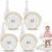 Housoutil Baby Walker Replacement Wheels 4Pcs Quiet Baby Walker Wheels Stroller Caster Accessories Universal Stem Mount Casters for Trend Strollers 360 Swivel Smooth Rolling PP