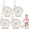 Housoutil Baby Walker Replacement Wheels 4Pcs Quiet Baby Walker Wheels Stroller Caster Accessories Universal Stem Mount Casters for Trend Strollers 360 Swivel Smooth Rolling PP