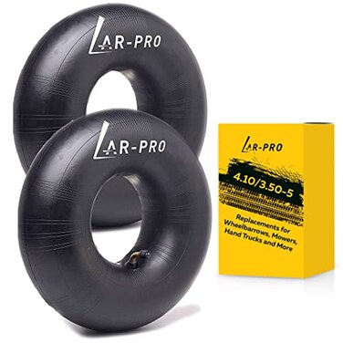 AR-PRO ARPRO 4103505 Heavy Duty Replacement Inner Tube with TR87 Bent Valve Stem 2Pack for Wheelbarrows Mowers Hand Trucks and More