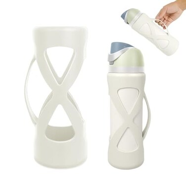 BKBY Silicone Boot with Handle Compatible with Owala 24 oz Full Protective Anti Scratch Reduce Dent Sleeve Cover AllRound Wrap Protector Compatible with FreeSip Water Bottles