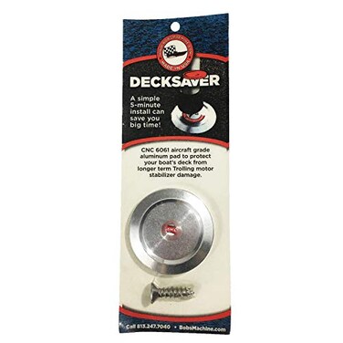 Bob's Machine Bobs Machine 311100000 DeckSaver Trolling Motor Stabilizer Plate Brushed Aluminum