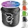 VEITHI Premium Anchor Rope 150 ft x 38 inch Solid Braid MFP Anchor Line Marine Rope with Thimble Shackle Black